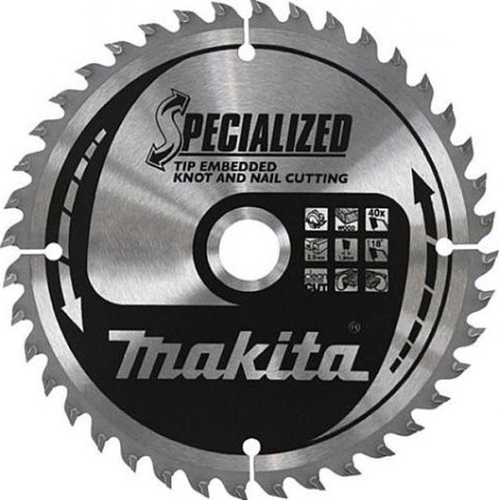 Пильный диск по дереву MAKITA 190x30x1.6x24T для (для погружных пил) [B-31566]