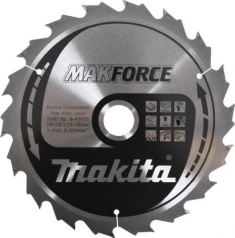 Пильный диск по дереву MAKITA 235x30x1.6x18T для makforce [B-43692]