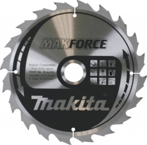 Пильный диск по дереву MAKITA 235x30x1.6x20T для makforce [B-43701]
