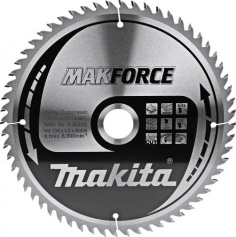 Пильный диск по дереву MAKITA 235x30x1.8x60T для makforce [B-35215]