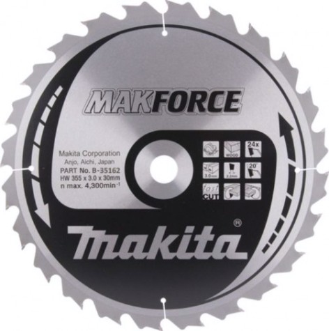 Пильный диск по дереву MAKITA 355x30x2.2x24T для makforce [B-35162]