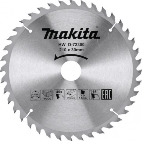 Пильный диск по дереву MAKITA D-72300 210х30х40t