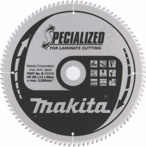 Пильный диск по ламинату MAKITA 305x30x1.8x96T [B-31619]