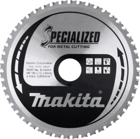 Пильный диск по стали MAKITA 185x30x1.5x56T для металла [B-31653]