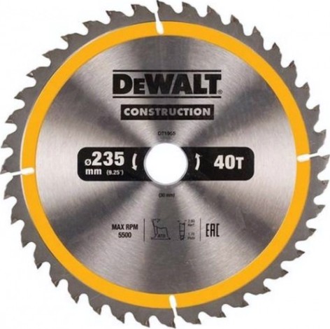 Пильный диск универсальный DeWALT 235х40тх30 мм Construction DT1955-QZ [DT1955-QZ]