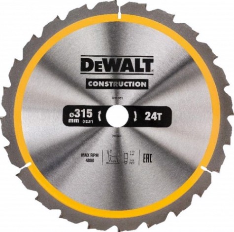 Пильный диск универсальный DeWALT 315х24тх30 мм Construction DT1961-QZ [DT1961-QZ]