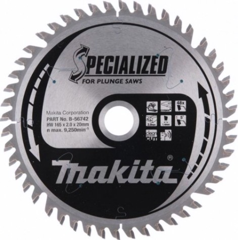 Пильный диск универсальный MAKITA 165х20х1,4х48 для кориана, (для dsp600) [B-56742]
