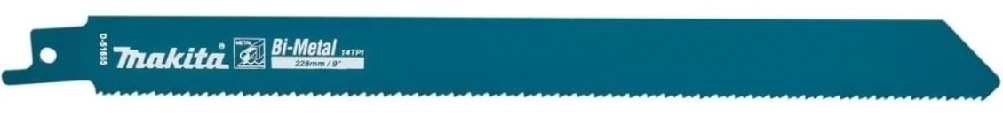Полотна для сабельных пил MAKITA D-51655 по металлу 225x0,9x14tpi, 2 шт.