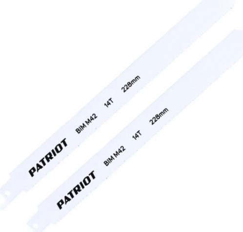 Полотна для сабельных пил по металлу PATRIOT 228*19*0.92мм*14T 2 шт.