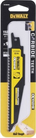 Полотно для сабельных пил DeWALT TCT 152 мм DT20440-QZ [DT20440-QZ]