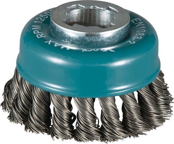Щетка обдирочная для УШМ MAKITA D-73330 проволочная чашечная x-lock d80 мм.