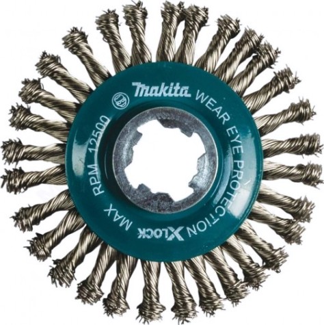 Щетка обдирочная для УШМ MAKITA D-73352 проволочная дисковая x-lock d115 мм