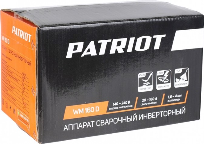 Сварочный инвертор PATRIOT WM 160 D [605302016]