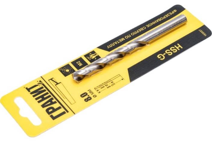 Сверло по металлу ГРАНИТ HSS-G 8,0х117/75 [165057]