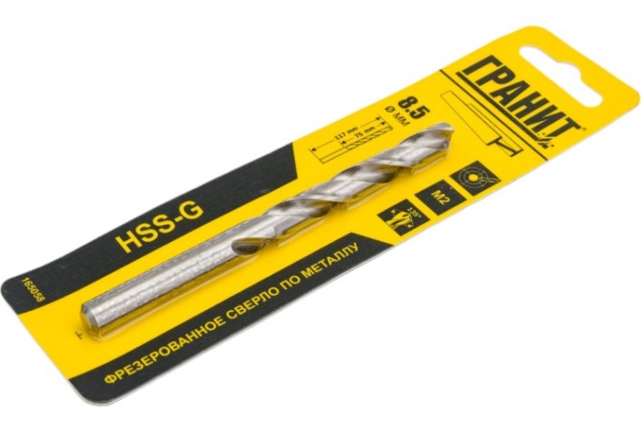Сверло по металлу ГРАНИТ HSS-G 8,5х117/75 [165058]