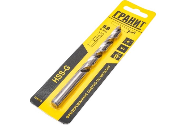 Сверло по металлу ГРАНИТ HSS-G 9,0х125/81 [165059]
