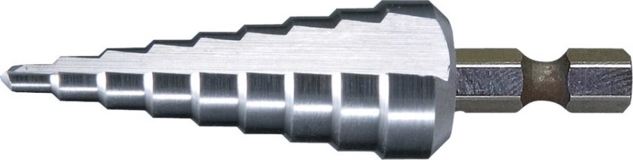 Сверло ступенчатое по металлу MAKITA D-40082 ступенчатое hss с прямым желобком, 4-12, 1/4"